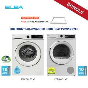 [BUNDLE] 8KG Front Load Washer + 8KG Heat Pump Dryer