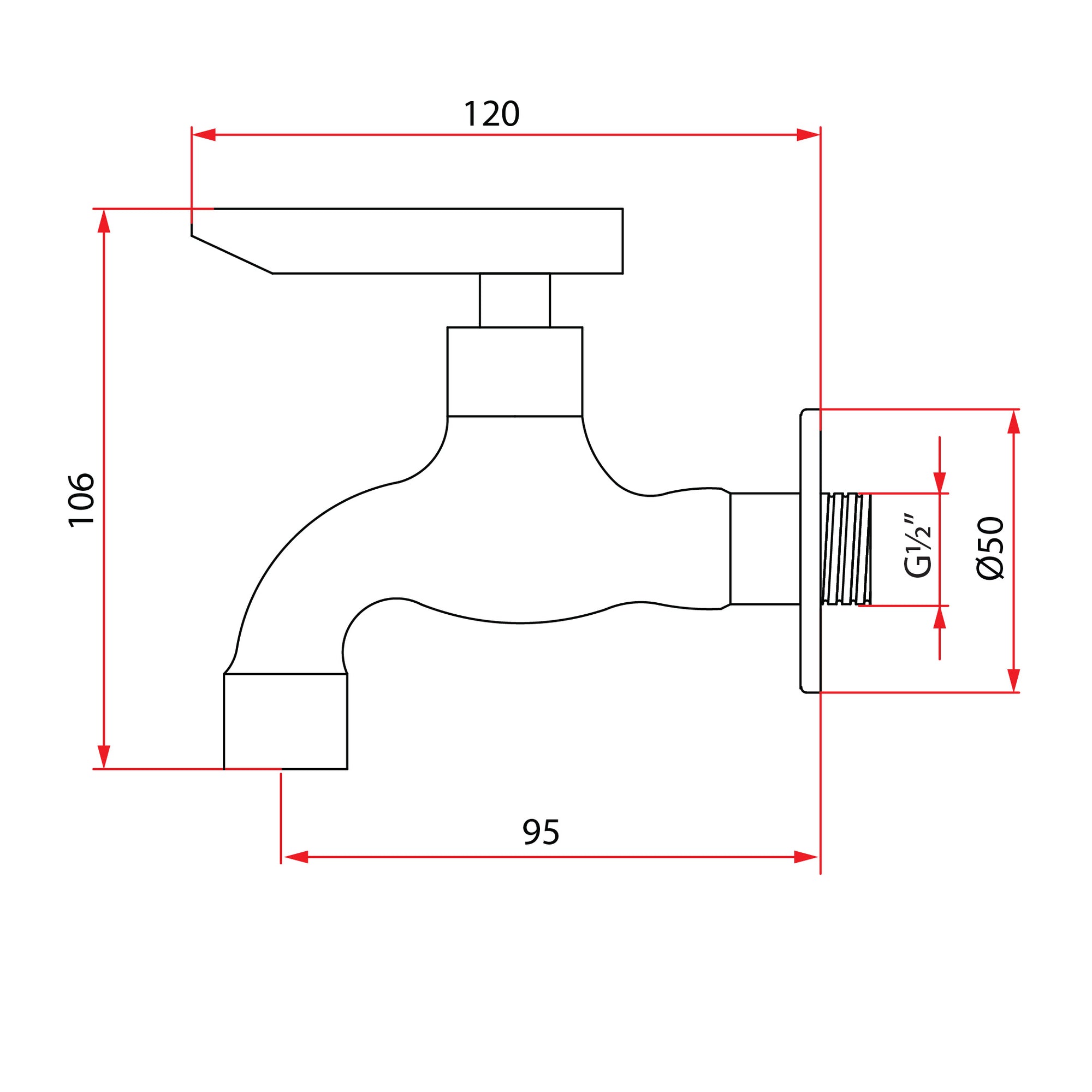 Bib Tap | Fresco B97351