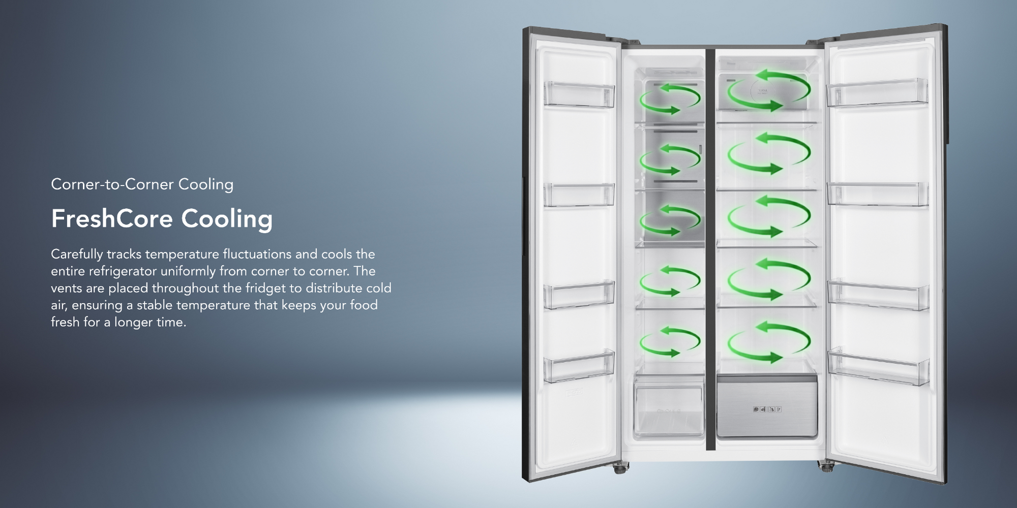 [NEW LAUNCH] EF Side By Side Refrigerator 602L EFF 600SBSG HM