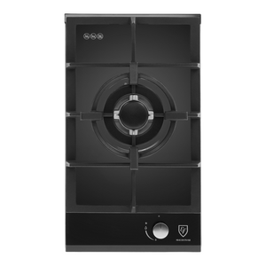 30cm 1 Burner, Black Glass Gas Hob | HB AG 3010 TN VGB