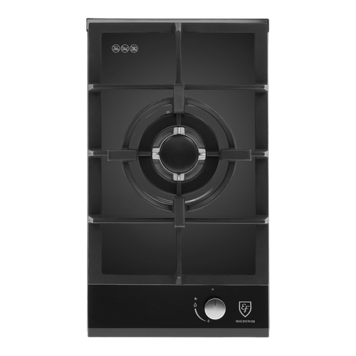 30cm 1 Burner, Black Glass Gas Hob | HB AG 3010 TN VGB