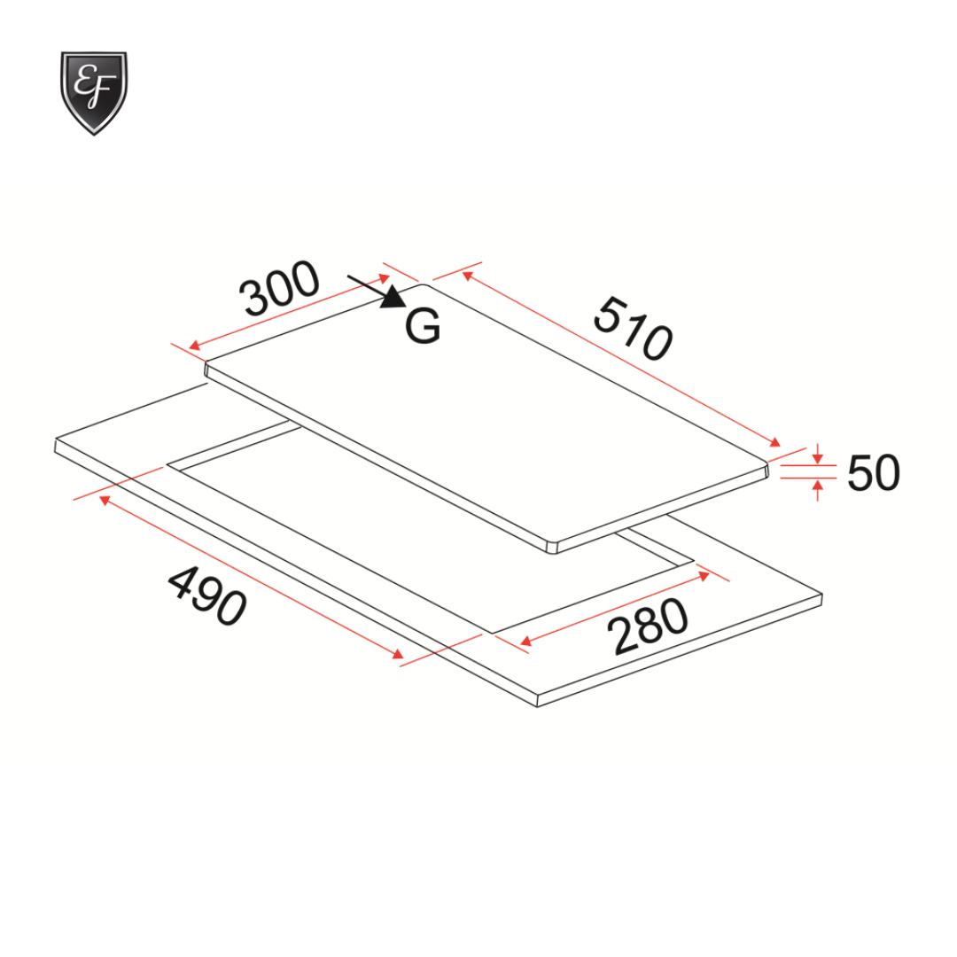30cm 1 Burner Stainless Steel Gas Hob | HB-AG 130VS-A