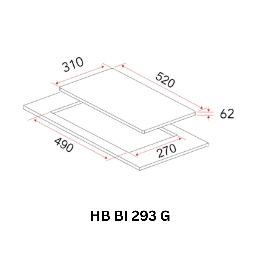 [Bundle E] 90cm Semi Integrated Hood + 30cm Induction Hob + 30cm Gas Hob| EFCH 9214A BK + HB BI 293G + EFH 3211 WT VGB or EFH 3221 WT VGB