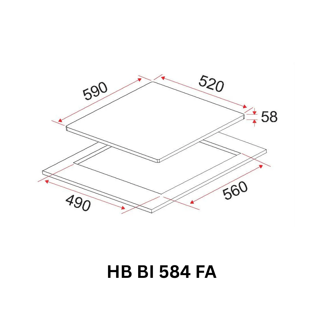 [Bundle A] 90cm Chimney Hood + 60cm Induction Hob | CK VISTA + HB BI 584 FA