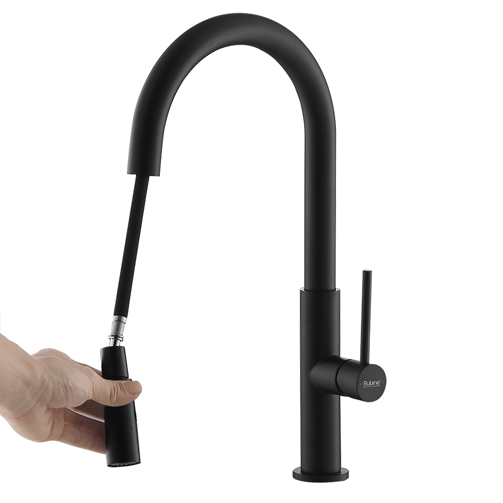 INOX Pull-Out Spray Sink Mixer Cold Tap | INOX 7743PS-SS/BK/GM/GD