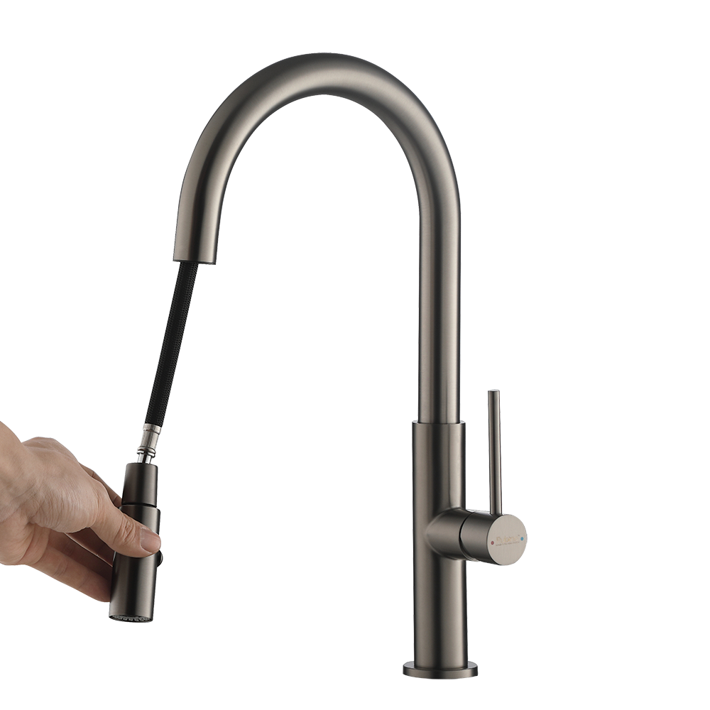 INOX Pull-Out Spray Sink Mixer Cold Tap | INOX 7743PS-SS/BK/GM/GD