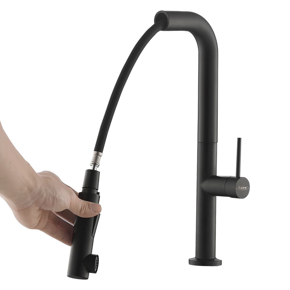 INOX Pull-Out Spray Sink Mixer/Cold Tap | INOX 7744PS-SS/BK/GM/GD