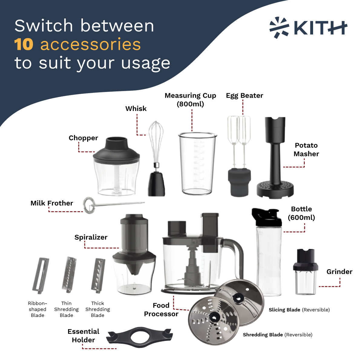 Hand Blender | HB-BSC-BK or HB-PRO-BK