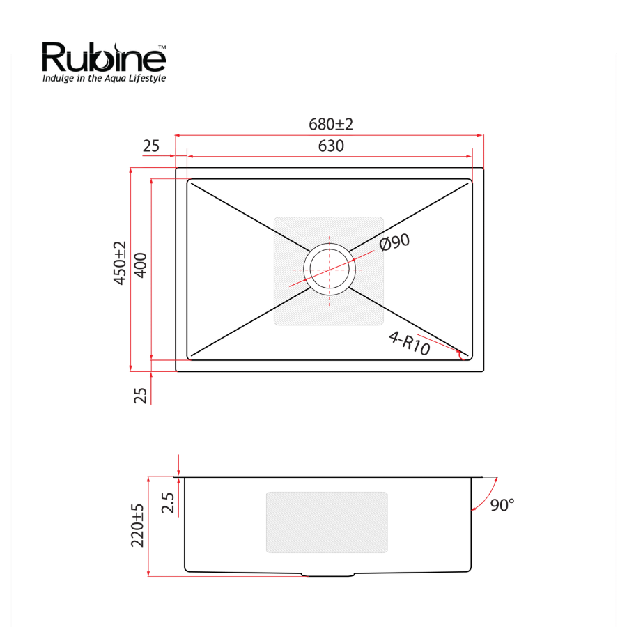 KIN NANO Kitchen Sink | KNX 810-74U-SS (STONE)