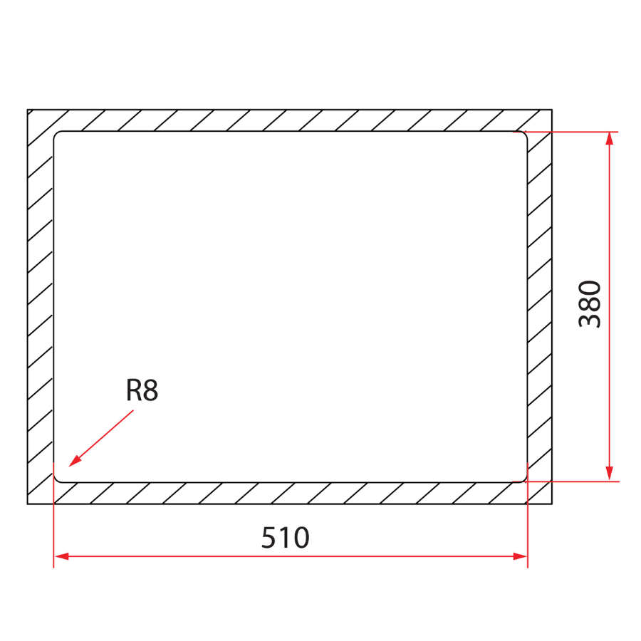 1 Bowl Undermount Granite Kitchen Sink | MEQ 810-54U TI