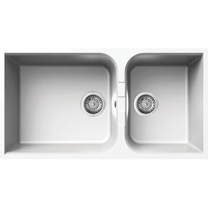 1¾ Bowls Undermount Granite Kitchen Sink | MEQ 860-86U WH