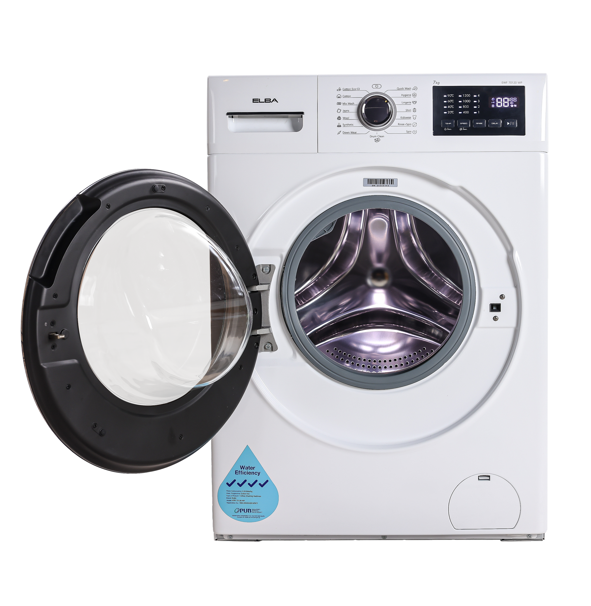 7kg Front Load Washing Machine | EWF 70120 WP