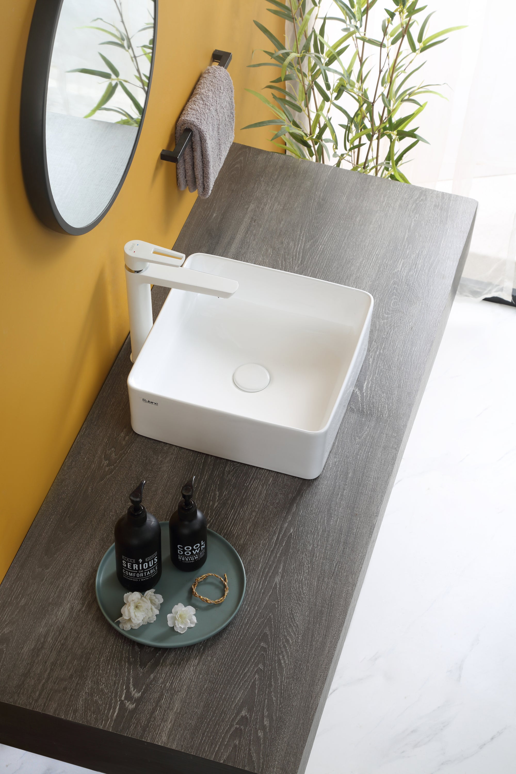 Countertop Square Ceramic Basin | SQ 36