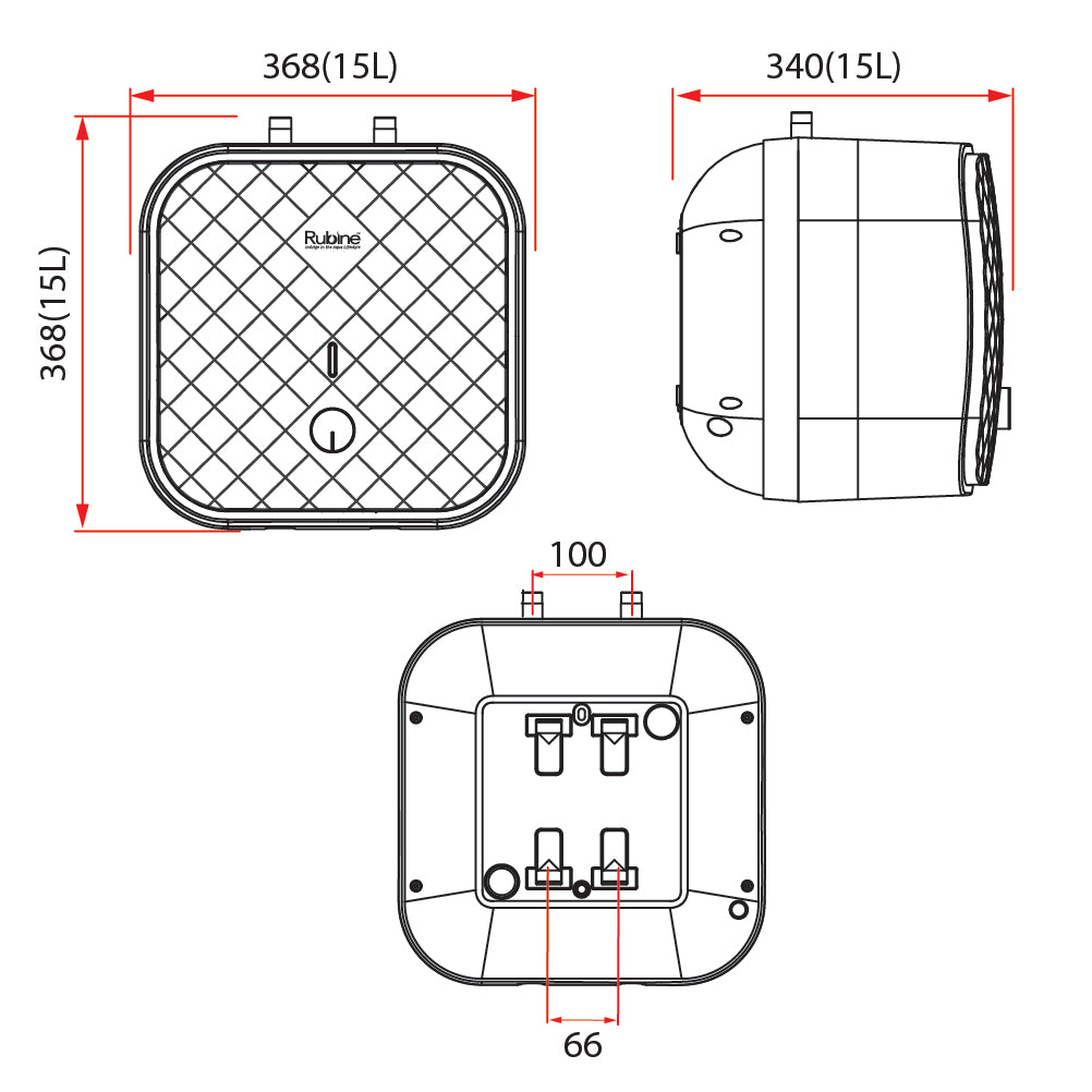 Matrix 15L Undersink Storage Water Heater | MT15U SIN 2.5 (Black)