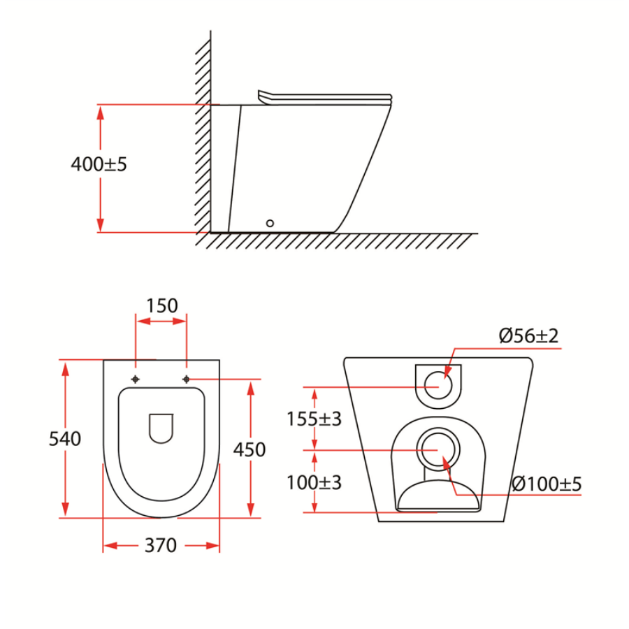 Floor Pan Toilet | PF-406P07 (For Monoblok)