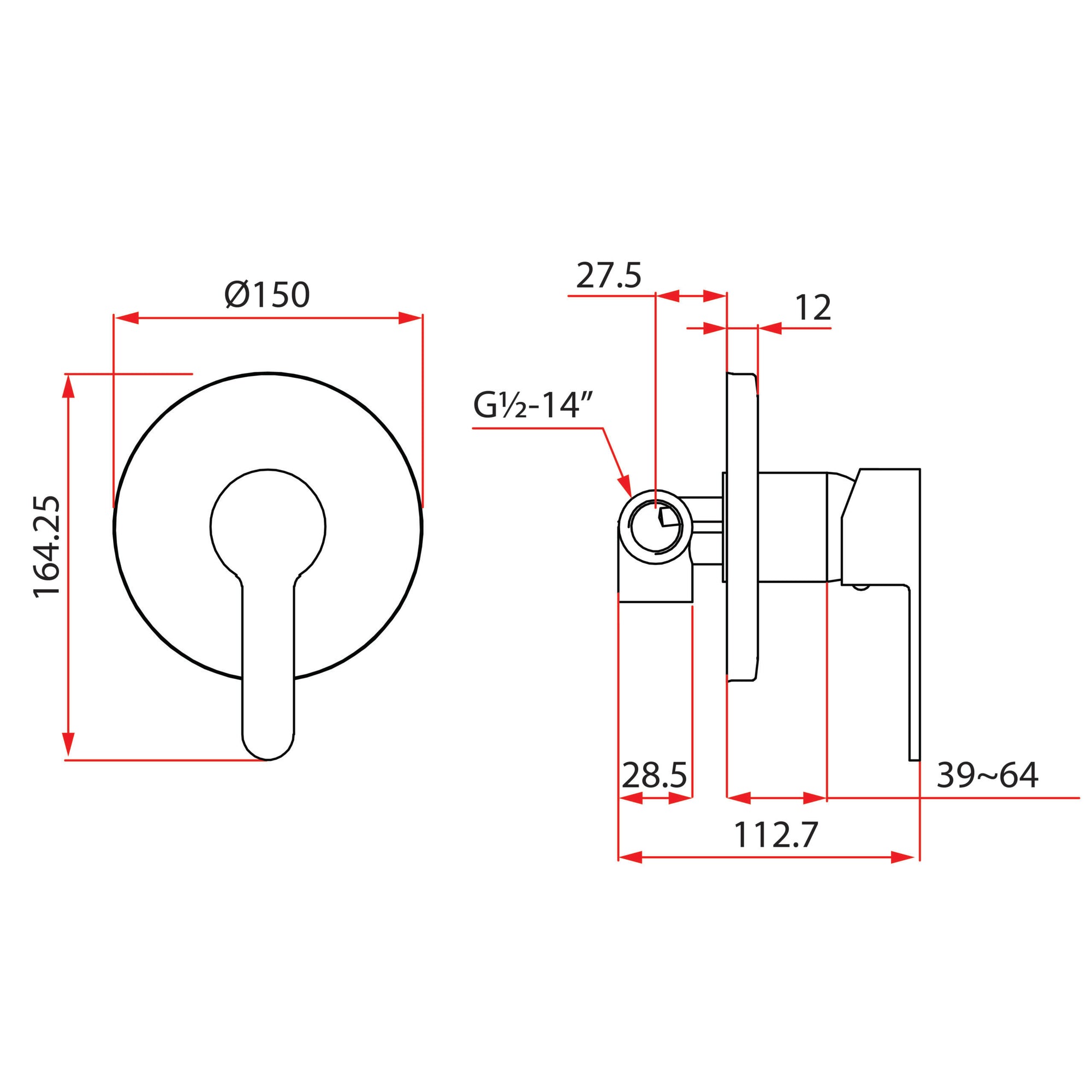 Conceal Shower Mixer | PICCOLI 3368