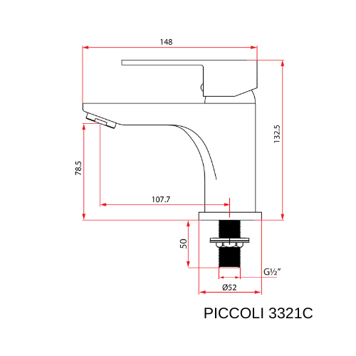 Basin Mixer & Tap | Piccoli 3321 & Piccoli 3321C