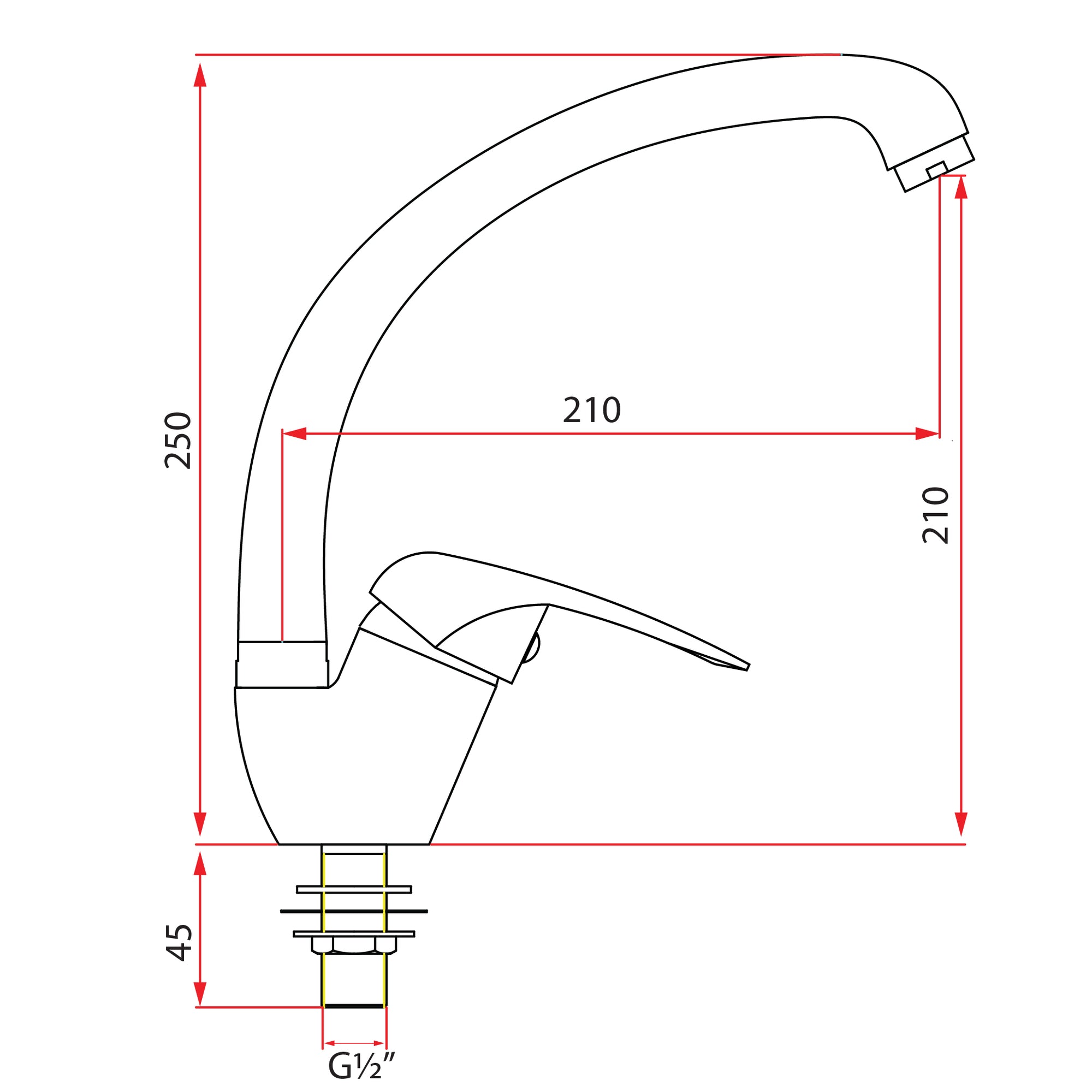 Sink Mixer | PLATINO 6042/6042C