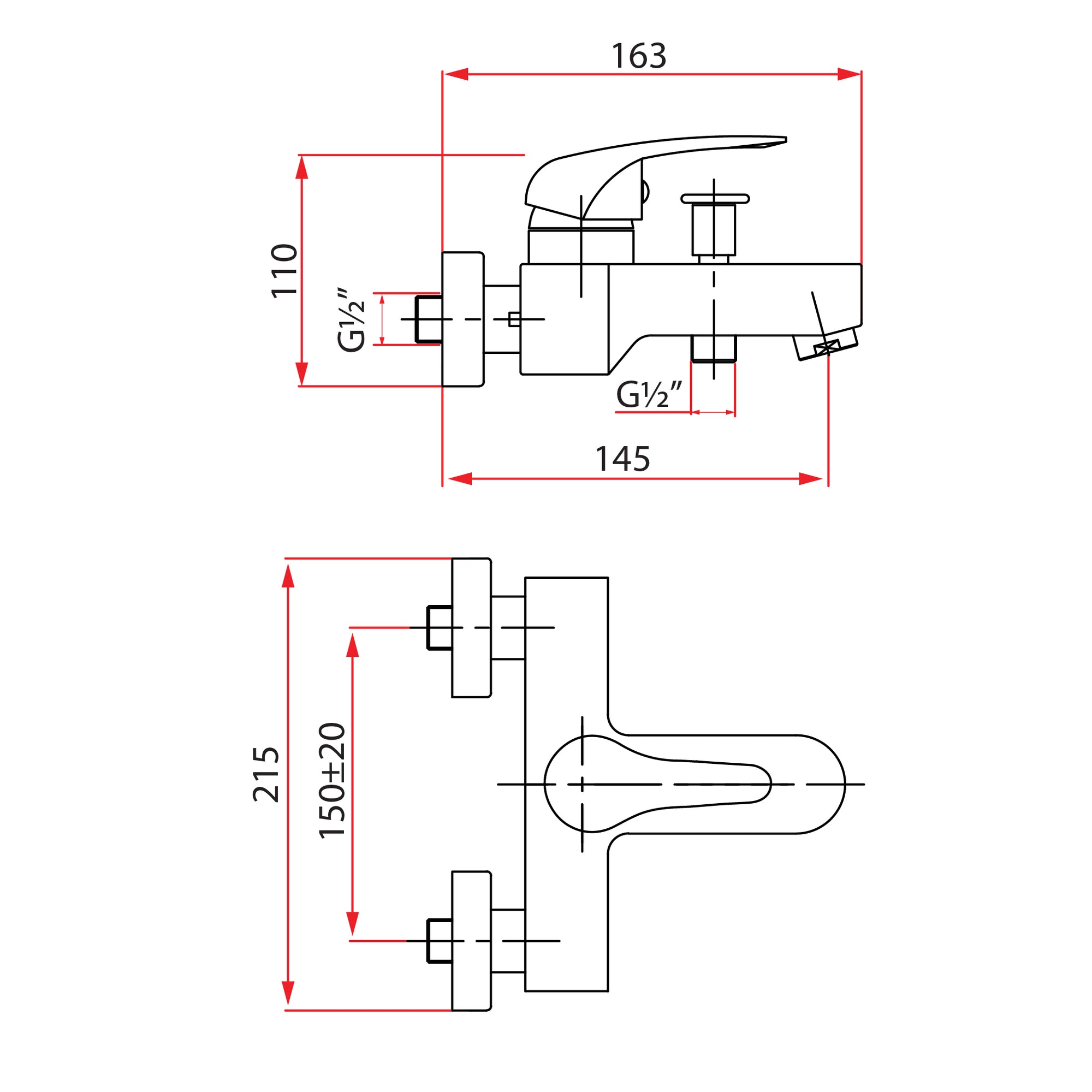 Bath Mixer | PLATINO 6061