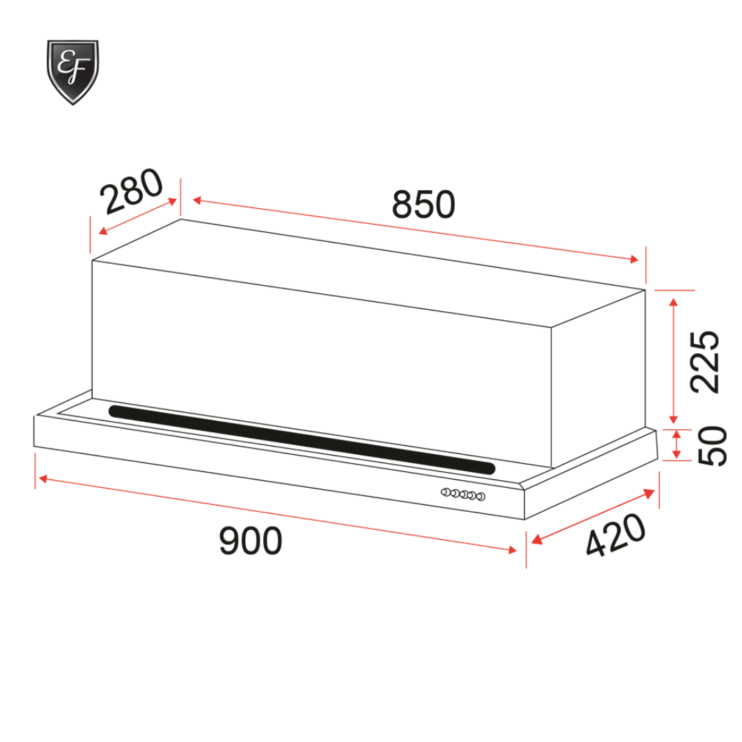 Conventional Hood 90cm | Power Slim 90 SSL