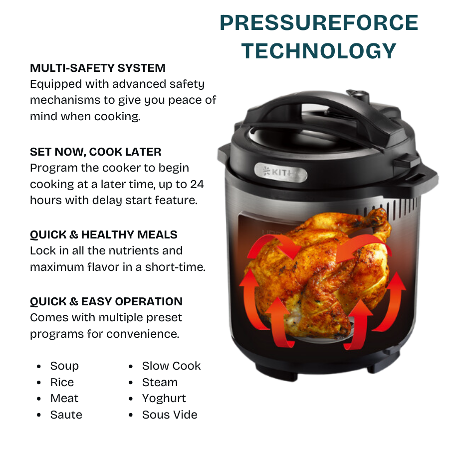 Pressure Cooker with Air Fryer | MPA-B6L-BK