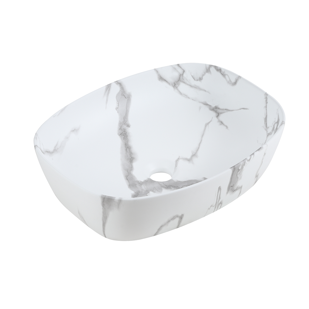 QTRO Countertop Ceramic Basin | QTRO 50, QTRO 50 BK, QTRO 50 BW and QTRO 50 VW