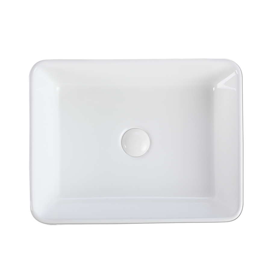 Countertop Rectangular Ceramic Basin | QTRO 48