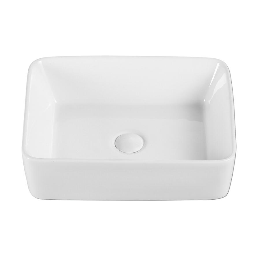 Countertop Rectangular Ceramic Basin | QTRO 48
