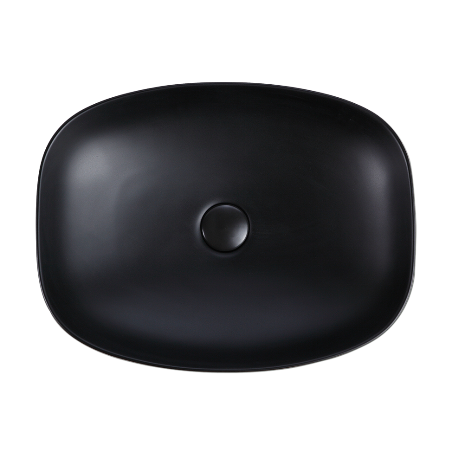 Countertop Rectangular Ceramic Basin | QTRO 50-BK