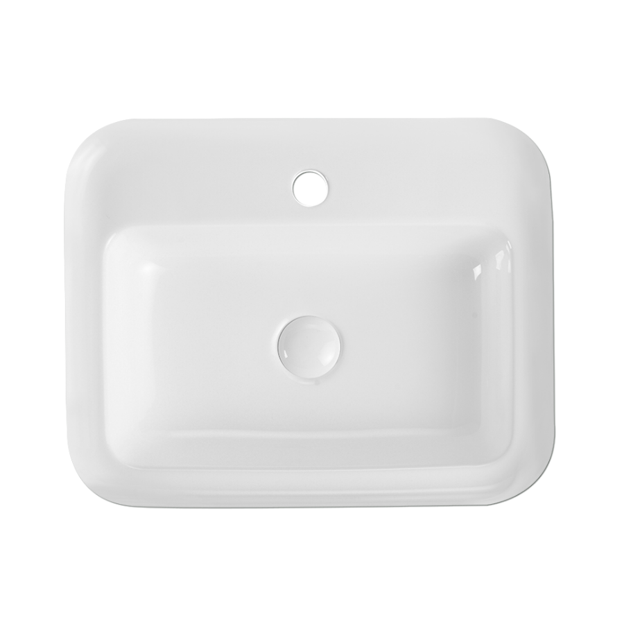 Countertop Rectangular Ceramic Basin | QTRO 51M