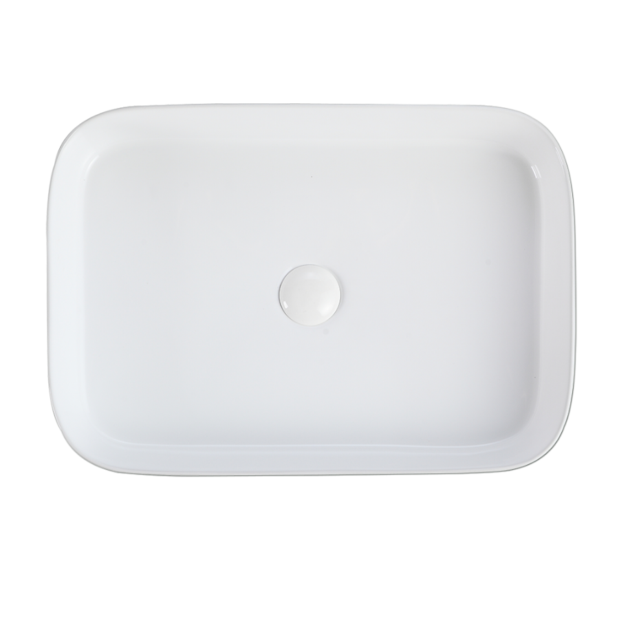 Countertop Rectangular Ceramic Basin | QTRO 55