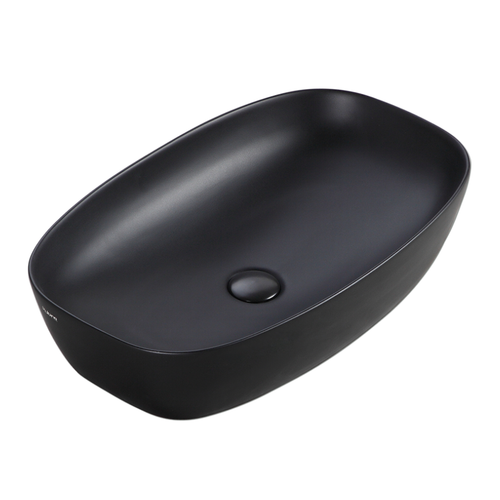 Countertop Rectangular Ceramic Basin | QTRO 60-BK