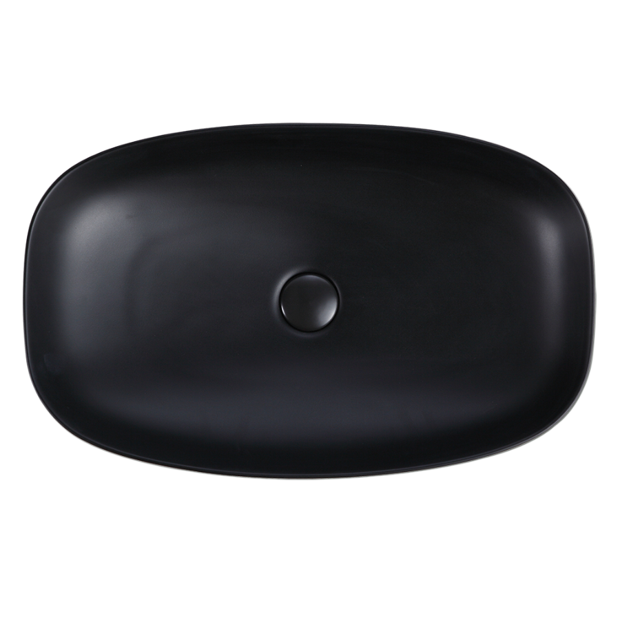 Countertop Rectangular Ceramic Basin | QTRO 60-BK