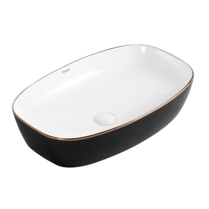 Countertop Rectangular Ceramic Basin | QTRO 60-BW