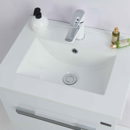 50CM Stainless Steel Bathroom Cabinet with Insert Basin and Waste Fitting | RBF-1154D1 WH