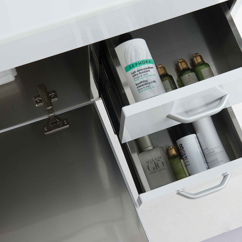 70CM Stainless Steel Bathroom Cabinet with Insert Basin and Waste Fitting (Black) | RBF-1274D3 BK