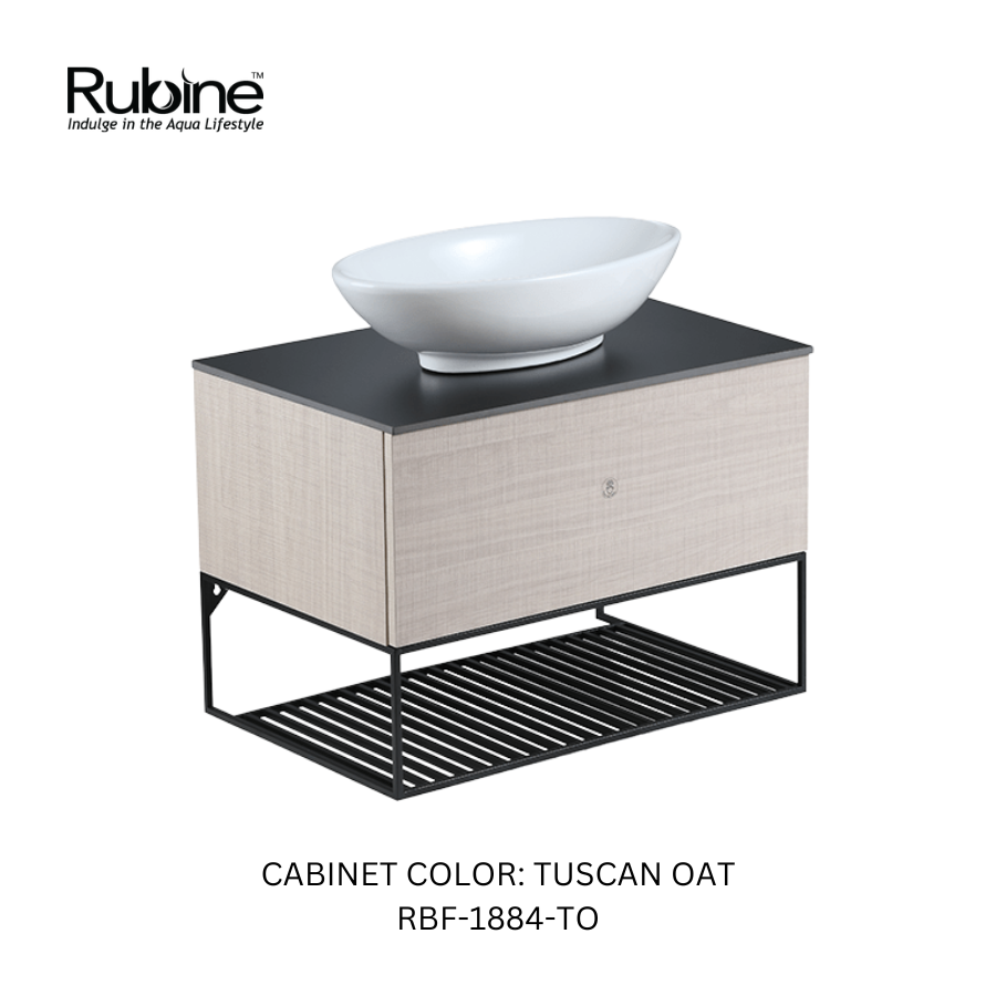 80cm Pull-To-Open Vanity Cabinet + Countertop Basin | RBF-1984-TO/VW/GM