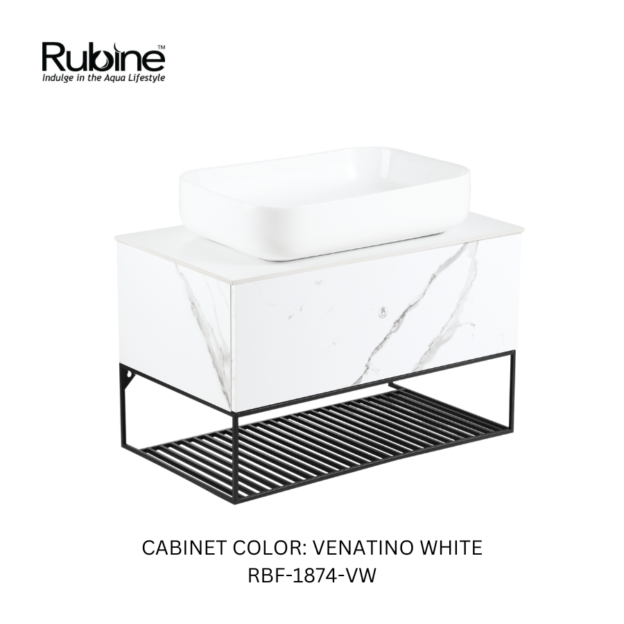 70cm Press-To-Open Vanity Cabinet + Countertop Basin | RBF-1874-TO/-VW/-GM