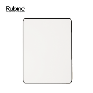 60x80cm Matte Black Wall-Mounted Rectangular Mirror | RBM-ACO L68-BK