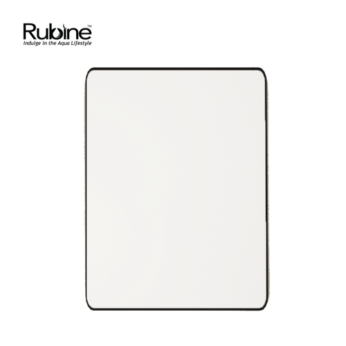 60x80cm Matte Black Wall-Mounted Rectangular Mirror | RBM-ACO L68-BK