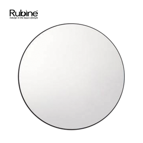 80cm Matte Black Wall-Mounted Round Mirror | RBM-ACO-R80 BK