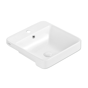 Semi-Recessed Square Ceramic Basin | RIFF 42M