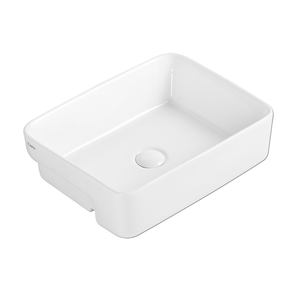 Semi-Recessed Rectangular Ceramic Basin | RIFF 48