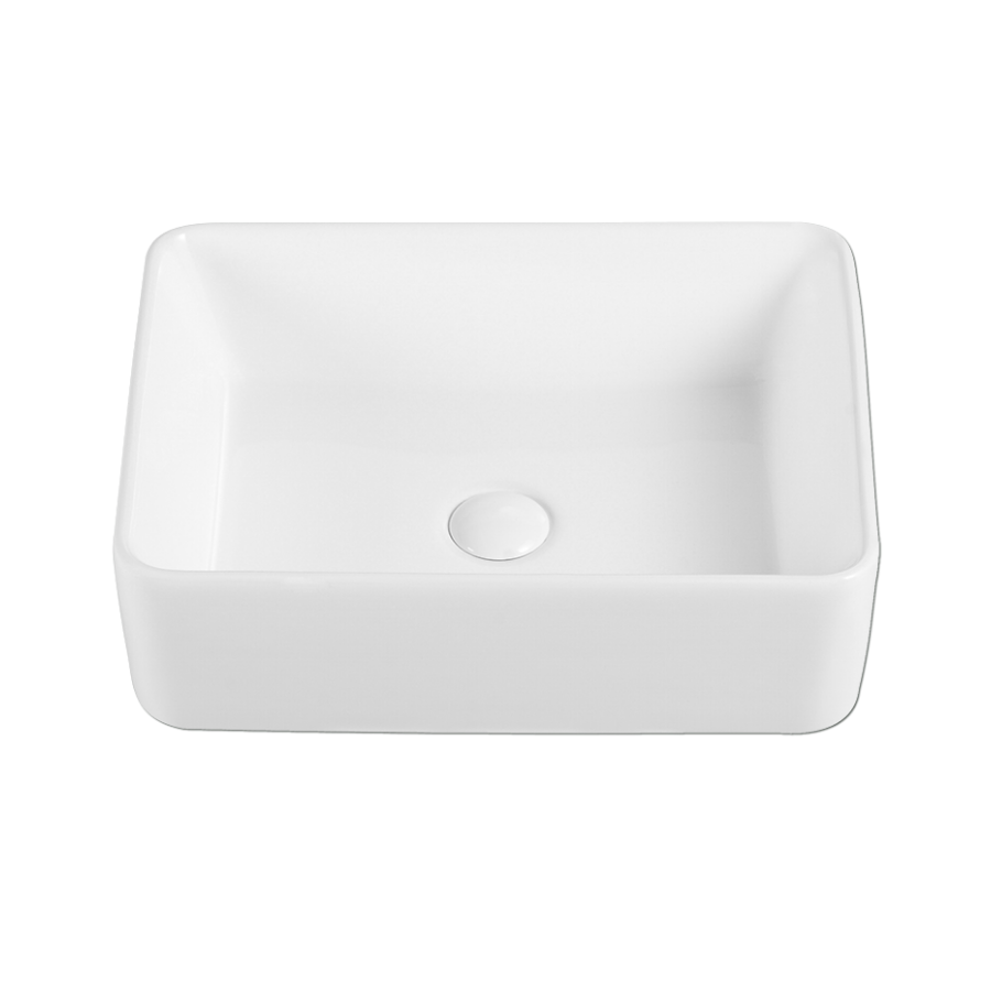 Semi-Recessed Rectangular Ceramic Basin | RIFF 48