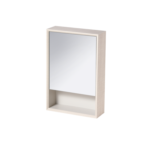 ACO 1 Door 1 Shelf PVC Mirror Cabinet | RMC-ACO-4060D1S1