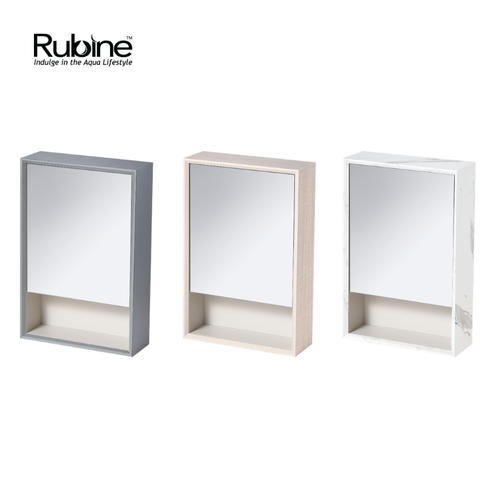 ACO 1 Door 1 Shelf PVC Mirror Cabinet | RMC-ACO-4060D1S1