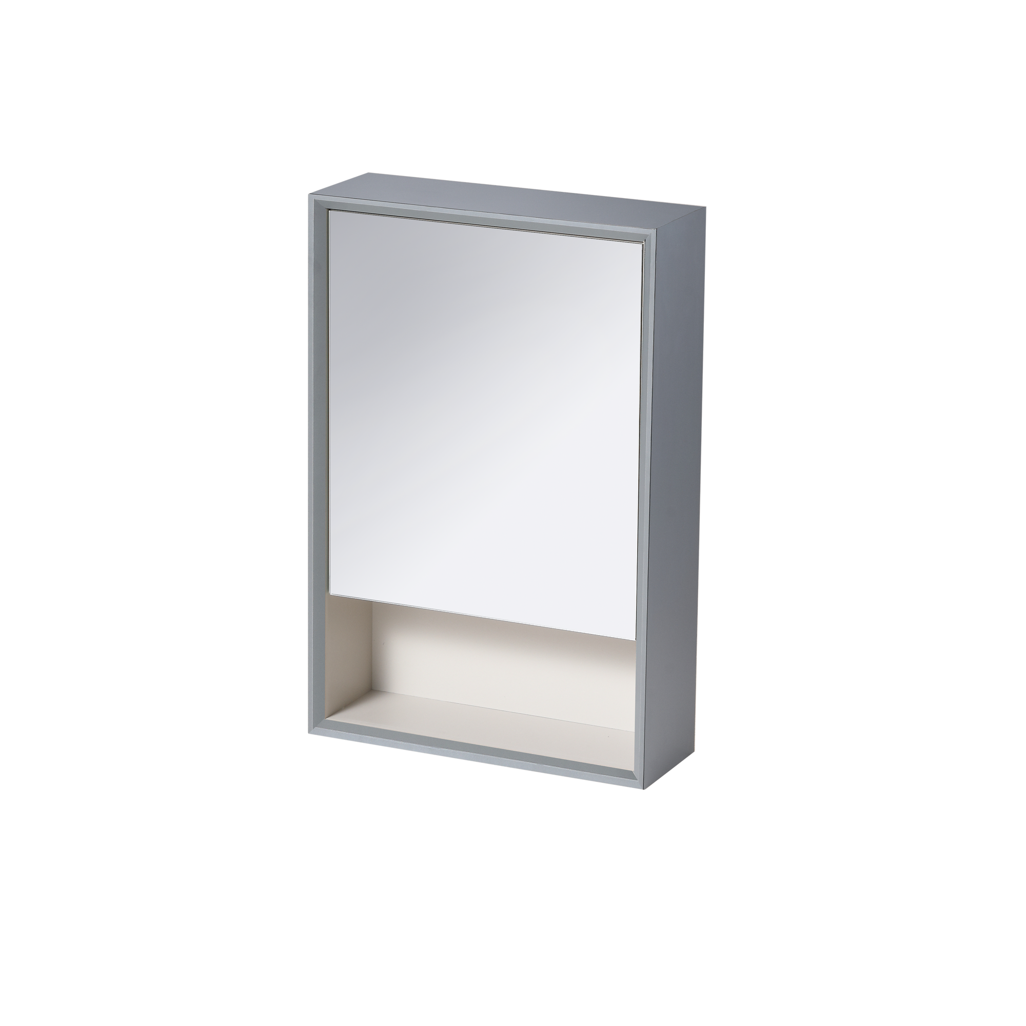 ACO 1 Door 1 Shelf PVC Mirror Cabinet | RMC-ACO-4060D1S1