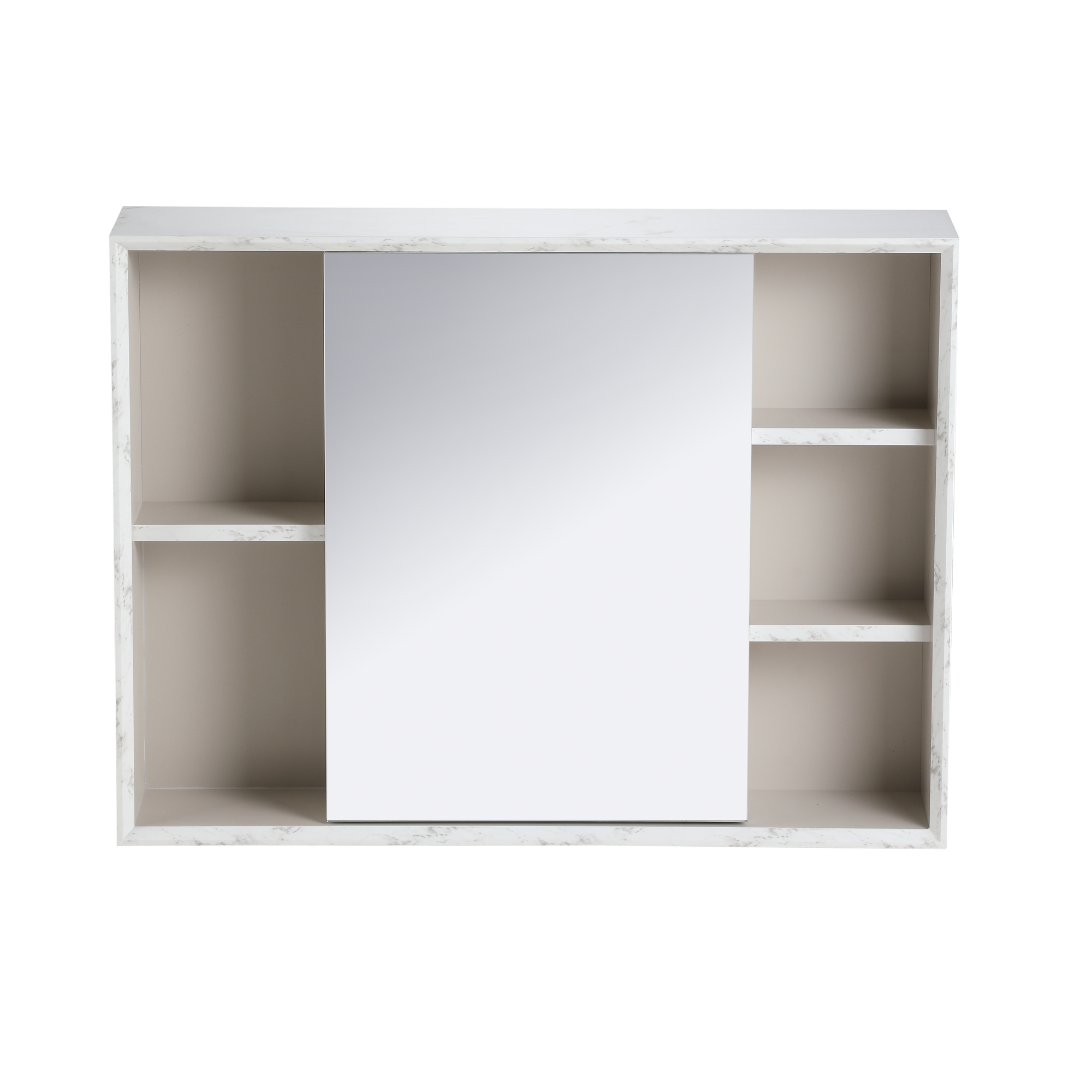 ACO 1 Door 2 Shelves PVC Mirror Cabinet | RMC-ACO-8060D1S2