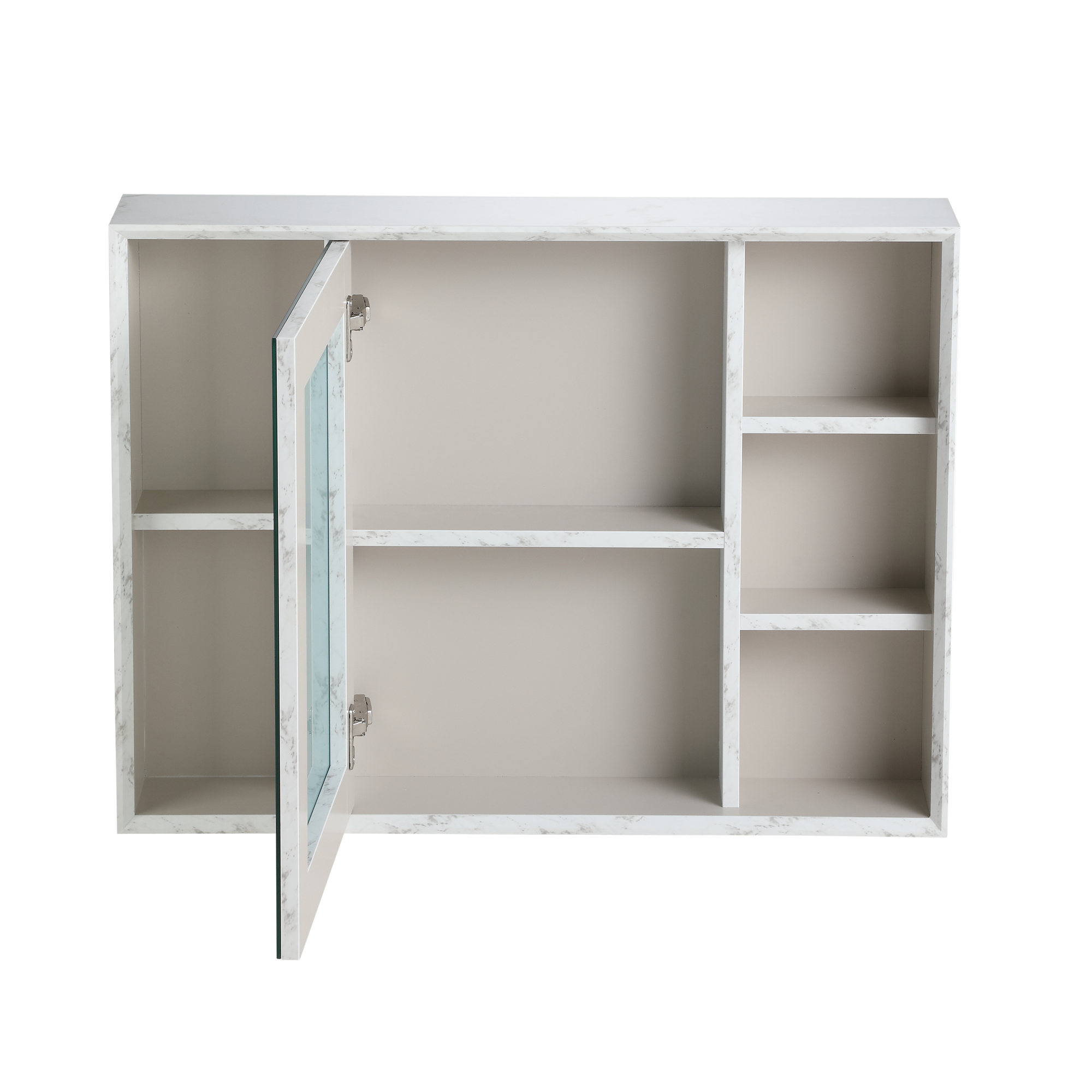 ACO 1 Door 2 Shelves PVC Mirror Cabinet | RMC-ACO-8060D1S2