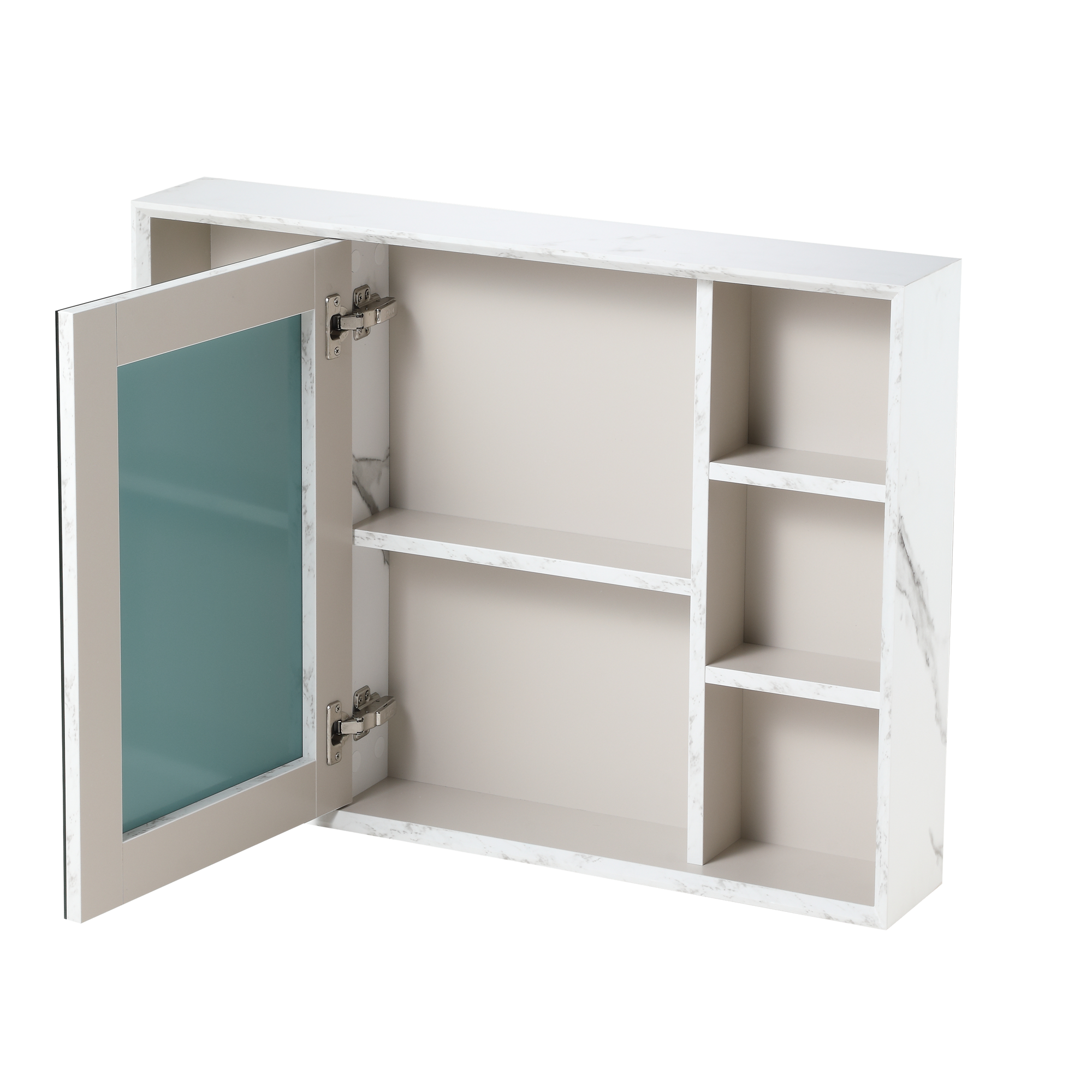 ACO 1 Door 2 Shelves PVC Mirror Cabinet | RMC-ACO-8060D1S2